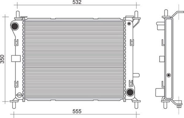 MAGNETI MARELLI radiatorius, variklio aušinimas 350213909000